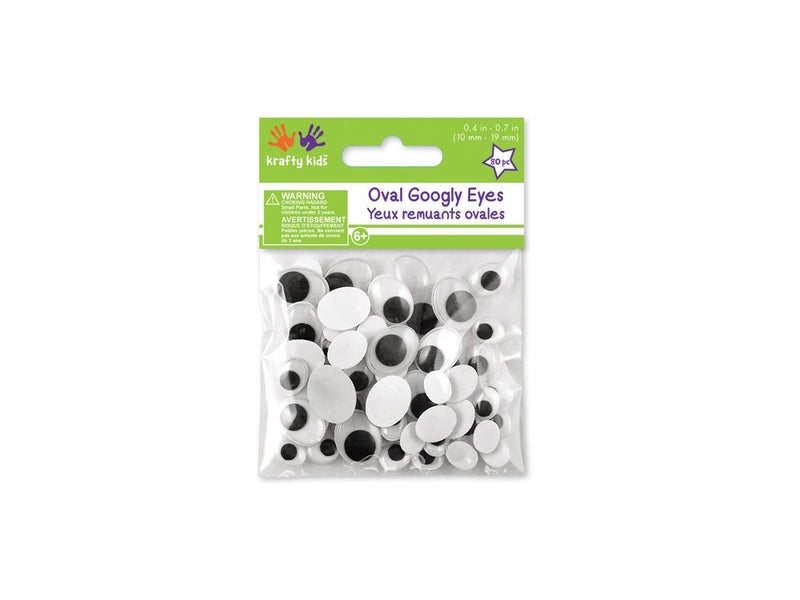 Multicraft Imports Black Paste-On Googly Eyes Assorted 10mm to 19mm 80/Pkg - Image 1